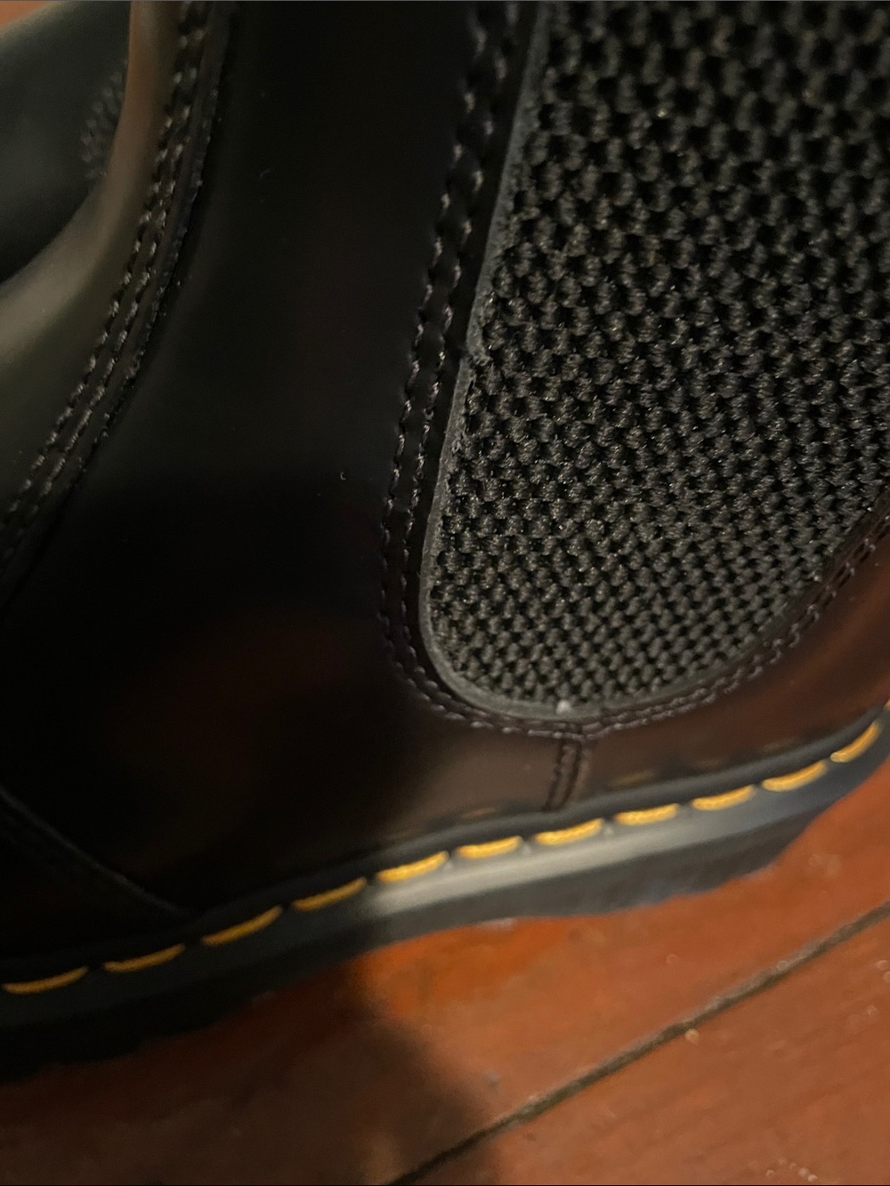 Dr. Martens Black Chelsea Platform Boots with Yellow Stitching size US 7 UK 5 - Picture 2 of 5